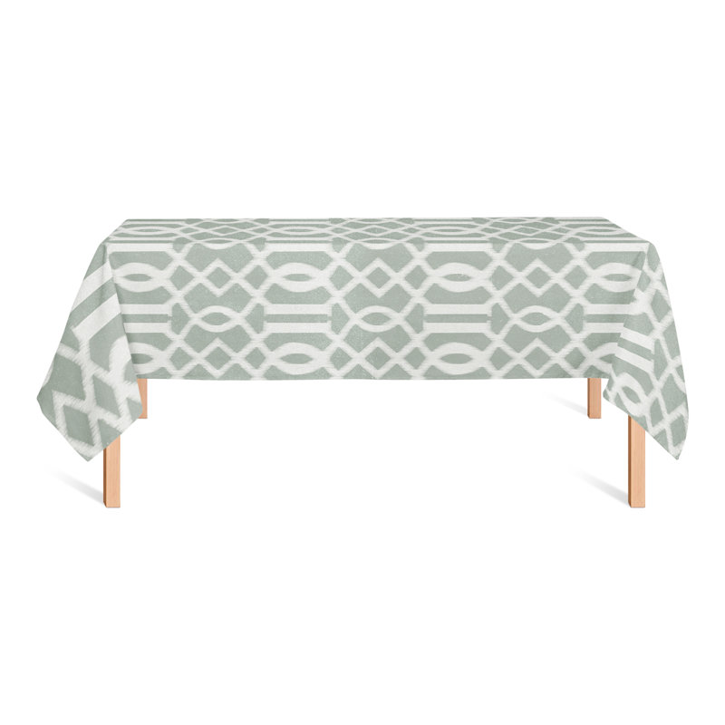 Tessa Geometric Tablecloth, Green