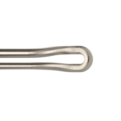 Midnight Double Curtain Rod for Window, Adjustable 42" to 120", Nickel