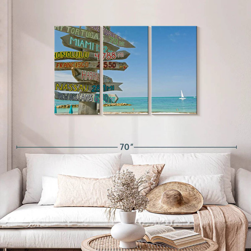 Sebbie Key West Mileage Signs, 28" H x 45" W