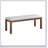 Brown Finish 6-Piece Dining Set with Rectangular Table, Bench, and Beige Upholstered Side Chairs for Transitional Kitchens