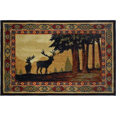 Paillasson d'intérieur seulement 46 po x 30 po Costa Southwest Deer Accent