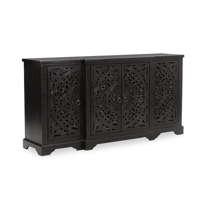 Buffet en bois de manguier de 72 po de largeur Clairabelle, Harvest Walnut