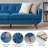 77.2" Mid Century Modern Tufted Linen Upholstered 3-Seater Sofa-570002428