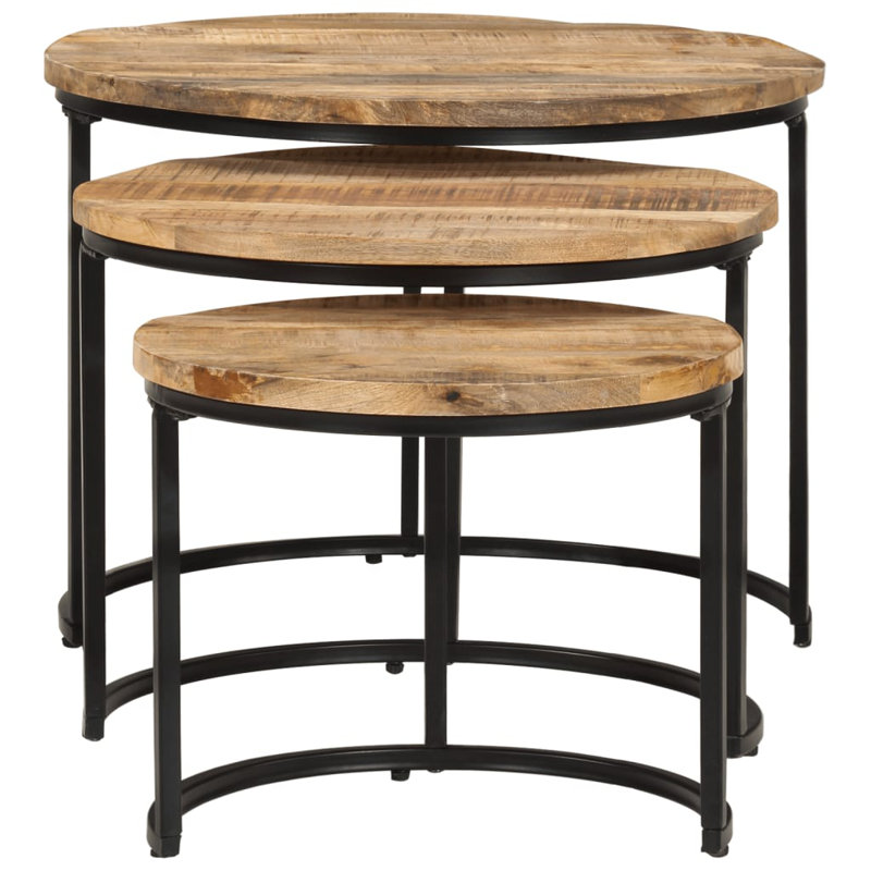 Grajeda Frame Nesting Tables, Brown