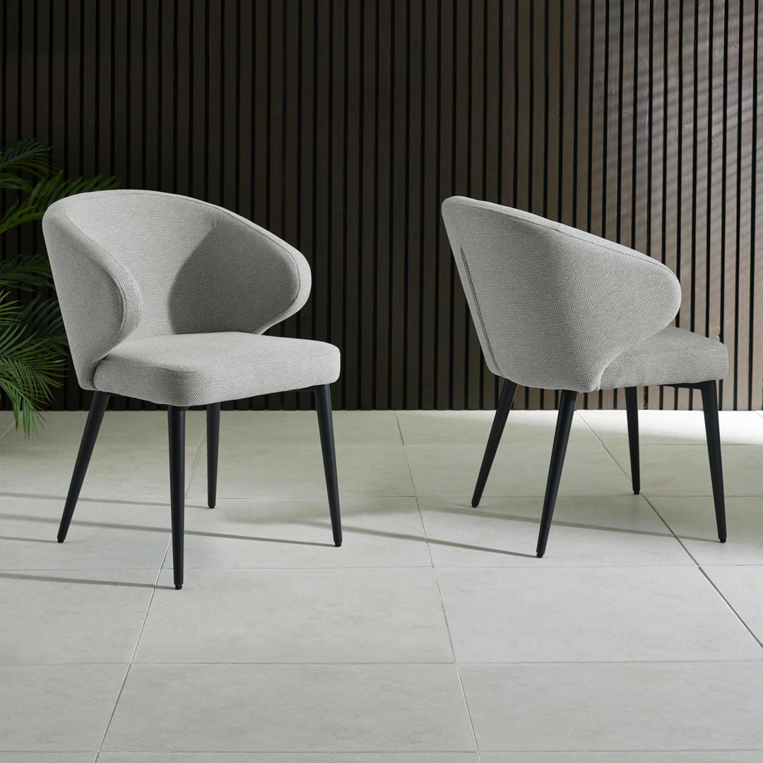 Marcus 46cm H Fabric Upholstered Side Chair in Grey