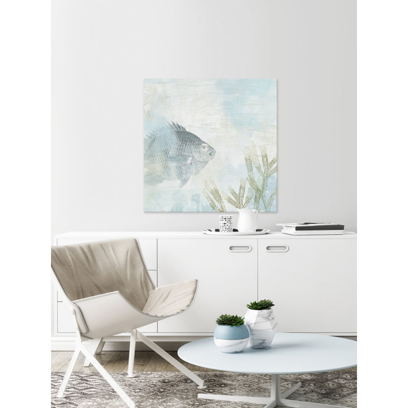 Silver Swimmer - Wrapped Canvas Print, 81 cm H x 81 cm W x 4 cm D