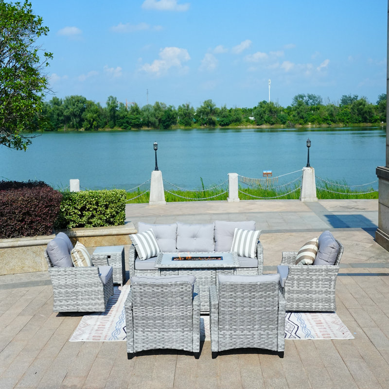Braddon 7 - Person Patio Conversation Set with Cushions
