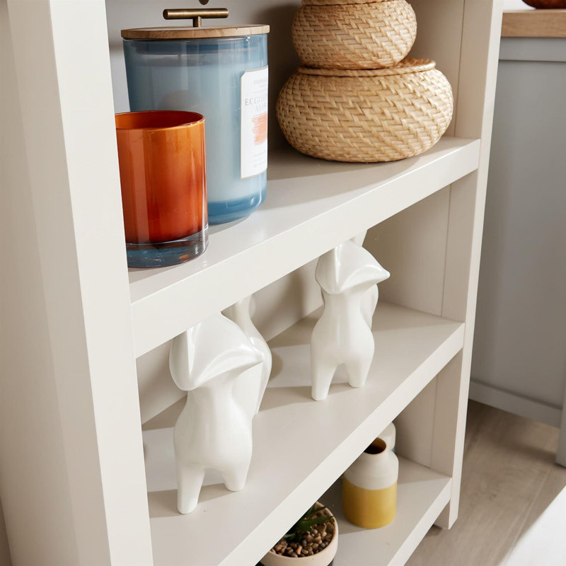 Rasco Bookcase Shelving 36mm Thick Top Unit, 87cm H x 70cm W x 22.5cm D, White