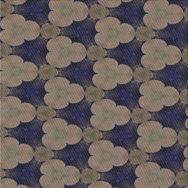 Tapis de zone brun à motif, Carré 4 pi