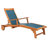 London Outdoor Eucalyptus Wood Chaise Lounge-1860210303
