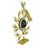 Analog Quartz movement / Crystal Tabletop Clock in Gold