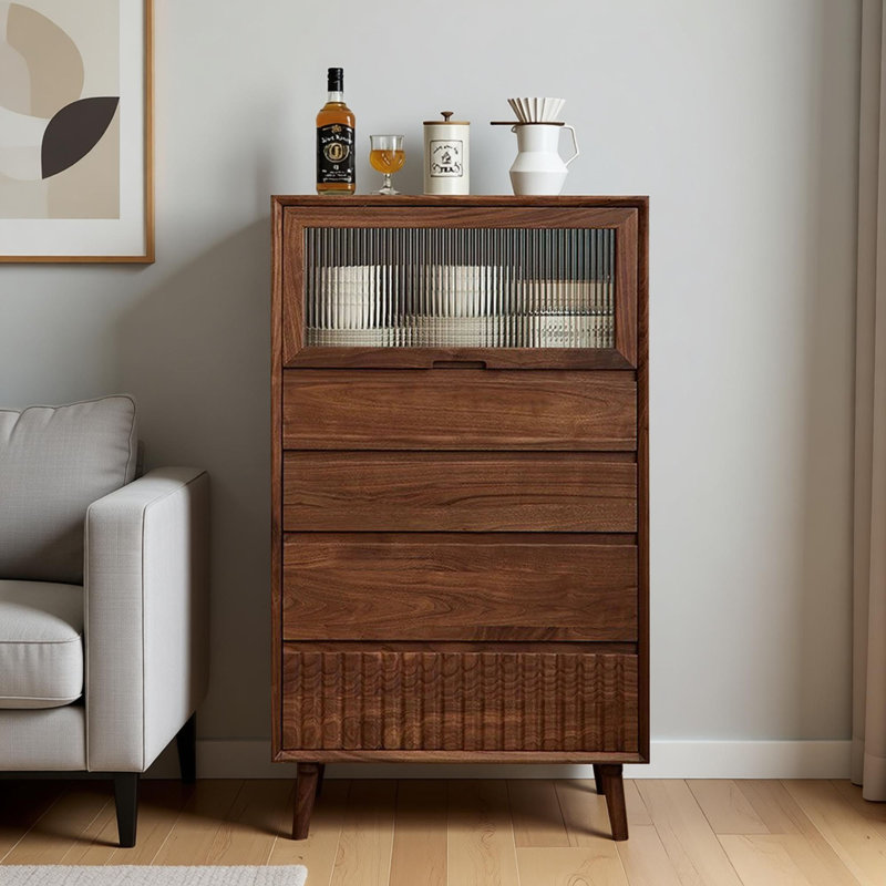 Commode d'appoint luxueuse en bois massif, H 47,24 po x l 27,55 po x P 15,74 po