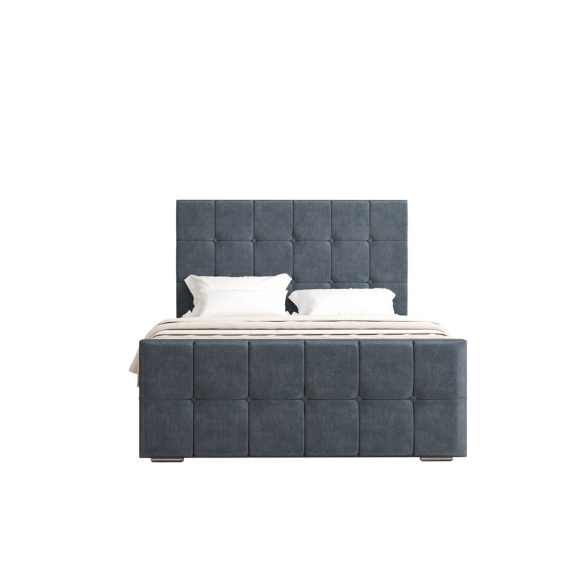 Oakpark Upholstered Bed Frame, Small Double (4'), Charcoal