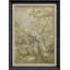 Œuvre encadrée de qualité supérieure - imprimé floral rétro pour décoration de salon - 26 po x 36 po-116559978