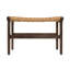 Tabouret en bois de manguier et en jute