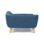 Lit pour chien confortable avec pieds en bois de bouleau de style Mid-Century moderne, bleu marine, assemblage requis, sécurité du coussin