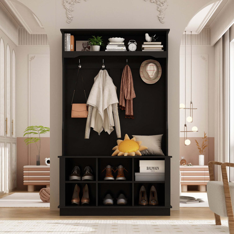 Aldoyn Hall Tree 39.8'' Wide with Bench and Shoe Storage