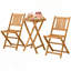 Ensemble de mobilier de bistro en bois pliable, ensemble de conversation 3 pièces