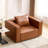 50” W Leather Accent Armchair-890282750