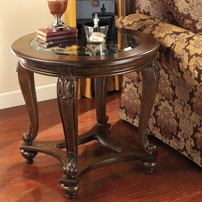 Kalson Glass Top End Table