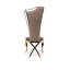 Chaise d'appoint en velours or rose Mohandis-1828973984