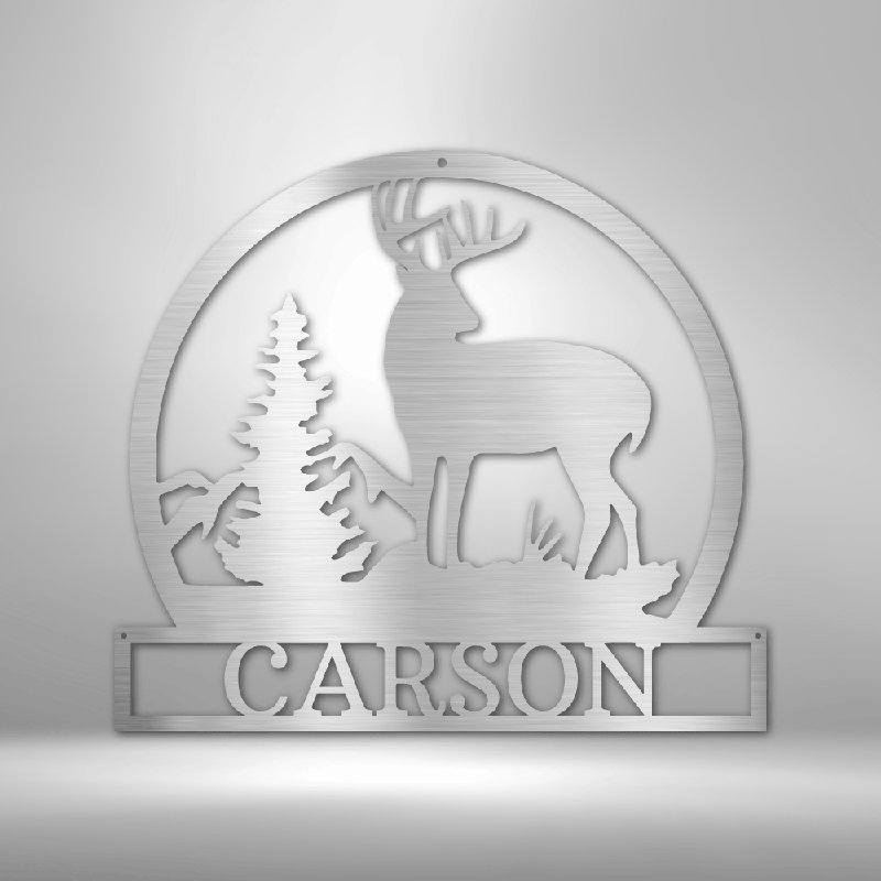 Décoration murale en acier personnalisable, H 17 po x l 17,5 po x P 0,5 po, Oui, Argent argent