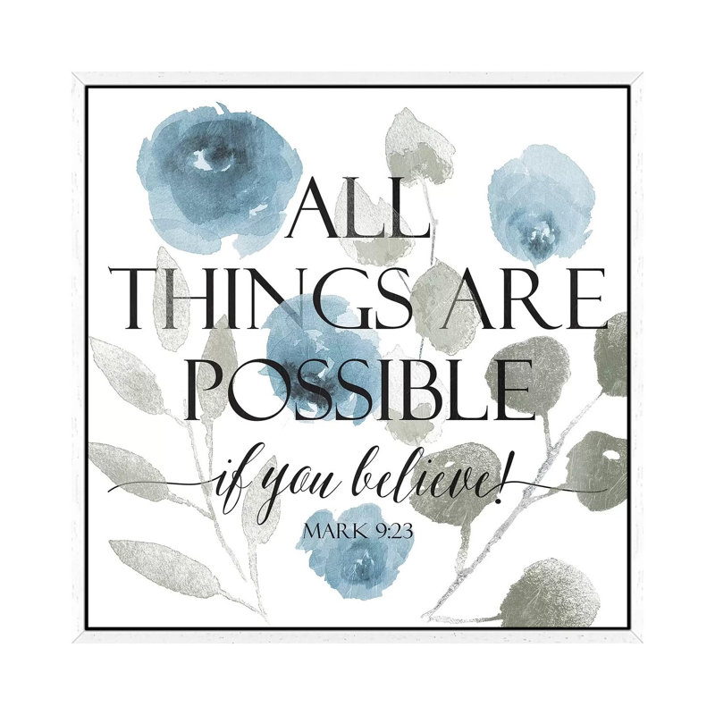 All Things by Mlli Villa - Print on Canvas, 45.72cm H x 45.72cm W x 3.81cm D, White Floater Framed