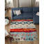 Tapis en polypropylène tissé à la machine en bleu sarcelle / orange / beige-88520892