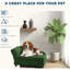 Canapé-lit pour animaux de compagnie avec rangement et coussin moelleux