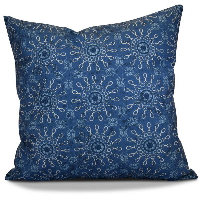 HH Revival Geometric Reversible Throw Pillow, Blue, 20"x20"