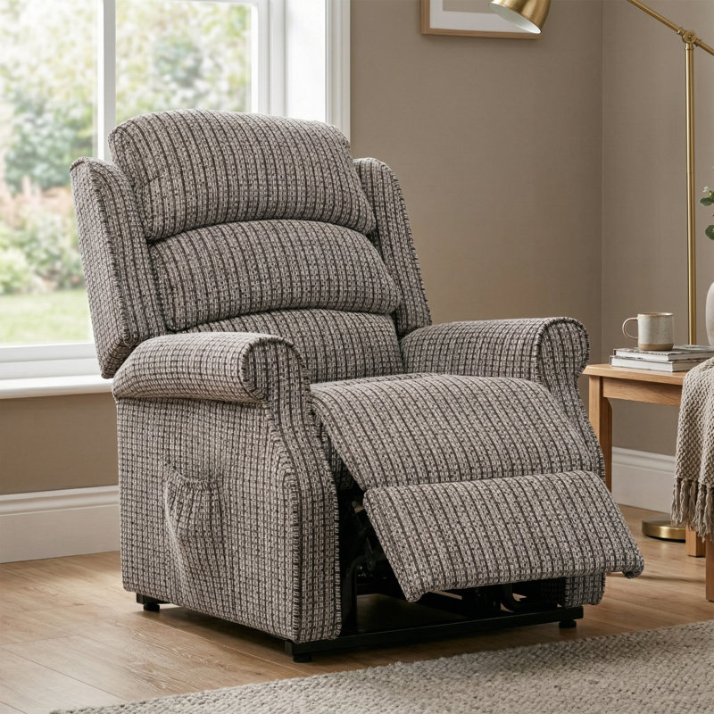 Lainey 79Cm Wide Electric Lift Assist Recliner, Latte Polyester Blend