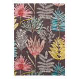 Yasuni Floral Area Rug in Brown/Red/Yellow