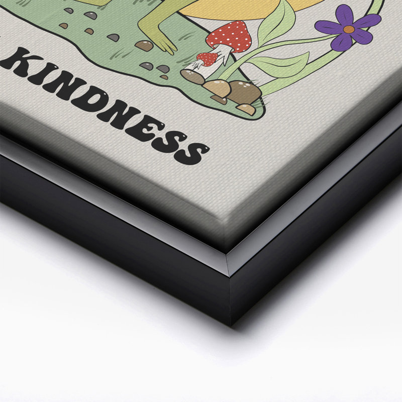 Kill Them With Kindness No2, Black Framed, Canvas, 18"H x 24"W