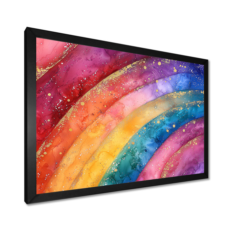 Radiant Cascade of Rainbow II - art mural arc-en-ciel, H 12 po x l 20 po, Reproduction encadrée d'une seule photo sans pass