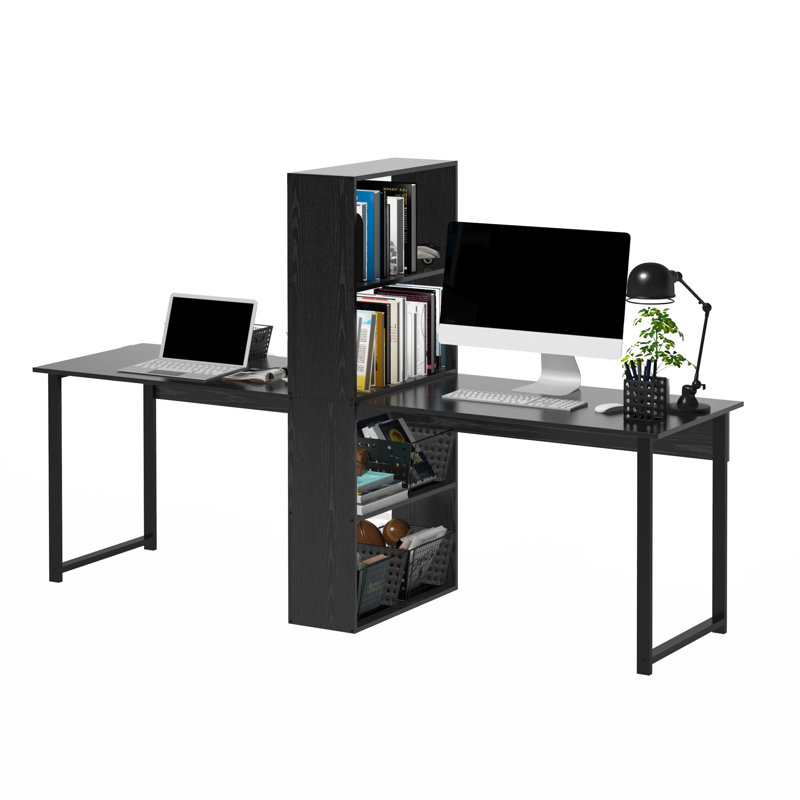 Belkys Metal Base Writing Desk, Black