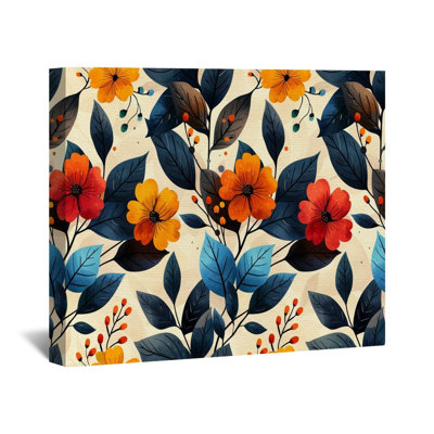 "Motif floral" sur toile