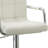 Contemporary Adjustable Swivel Arm Bar Stool With Cushion,White-1167926620