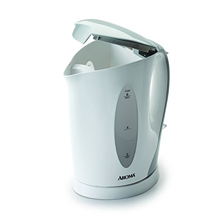 Aroma Electric Water Kettle, White/Grey