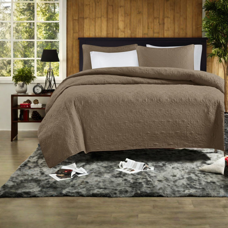 Ensemble de literie réversible pour grand lit double, rembourré de coton