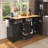 Kitchen Island With 2 Drop Leaf,, Rolling Kitchen Cart On 5 Wheels With Power Outlet, Folding Storage Dining Table With Spice & Towel Rack , 3 Drawers, For Kitchen, Dining Room-1892159494