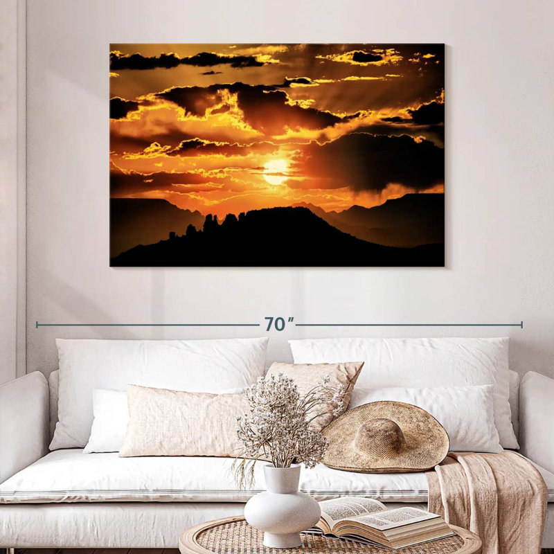 Alvord, coucher de soleil incroyable à Sedona, Arizona, H 32 po x l 48 po