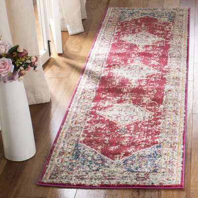 Hertzler Southwestern Wool Ivory/Red Area Rug