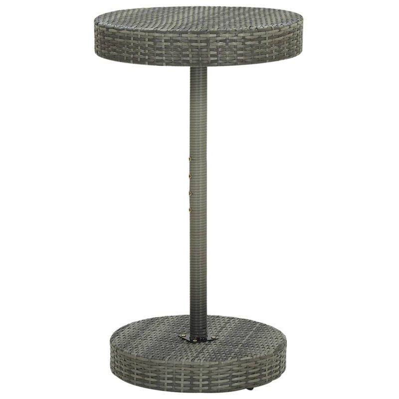 Adhurim Round Outdoor Bar Table , cm W cm D, Grey, 106cm H x 60.5cm W x 60.5cm D