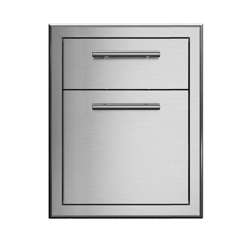16" Stainless steel Drawers, 23" H x 19.75" W x 21.43" D
