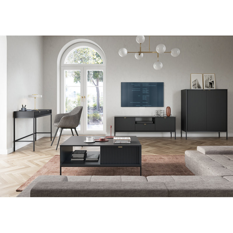 Lineham 104 Cm Wide Highboard, Black