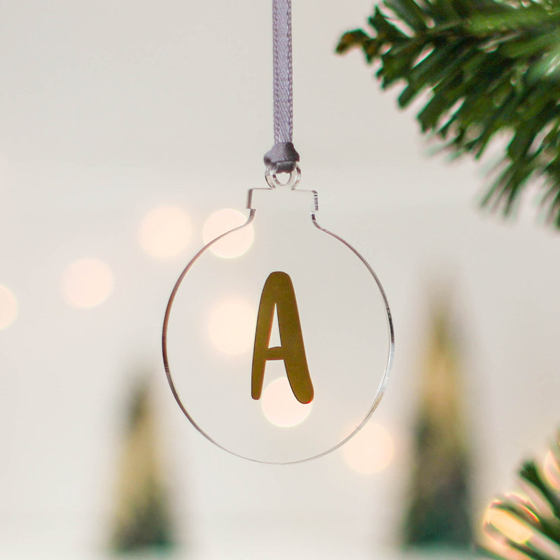 8cm Striped Holiday Shaped Ornament, Yes