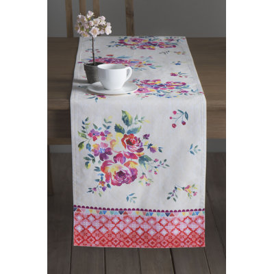 Floral 100% Cotton Table Runner