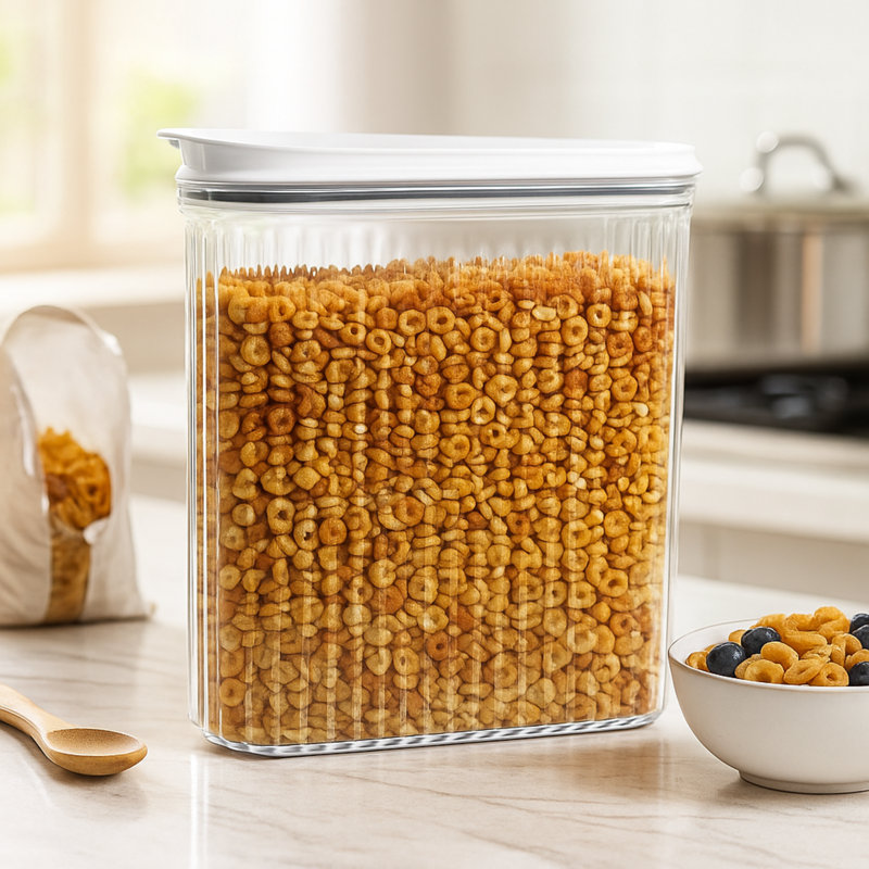 Boîte de rangement cannelée pour aliments, 147,2 oz.