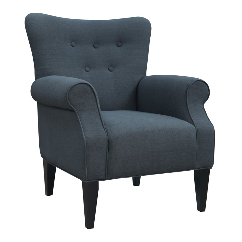 Euart 76.2Cm Wide Tufted Polyester Armchair, Slate Blue Polyester