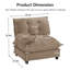 Canapé 73 LSF chenille - beige-1444072171